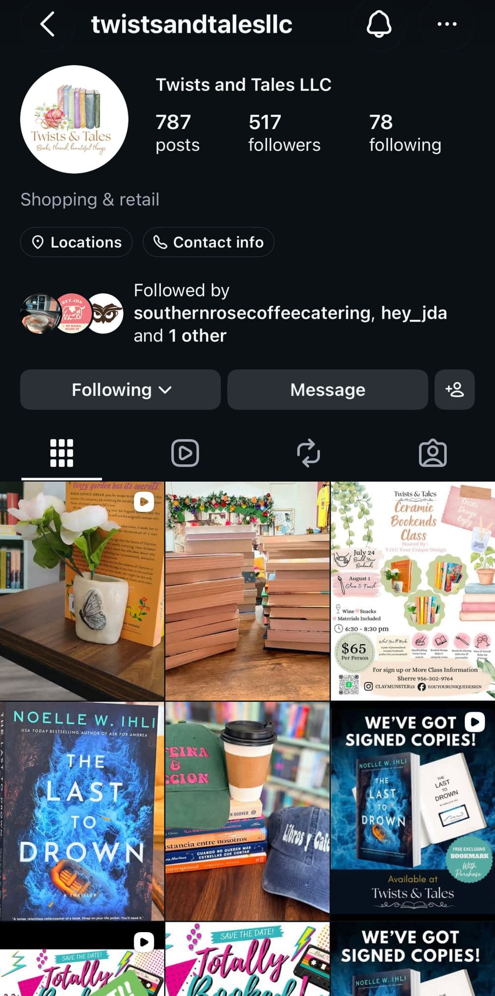 Our Instagram — @twistsandtalesllc, come say hi
